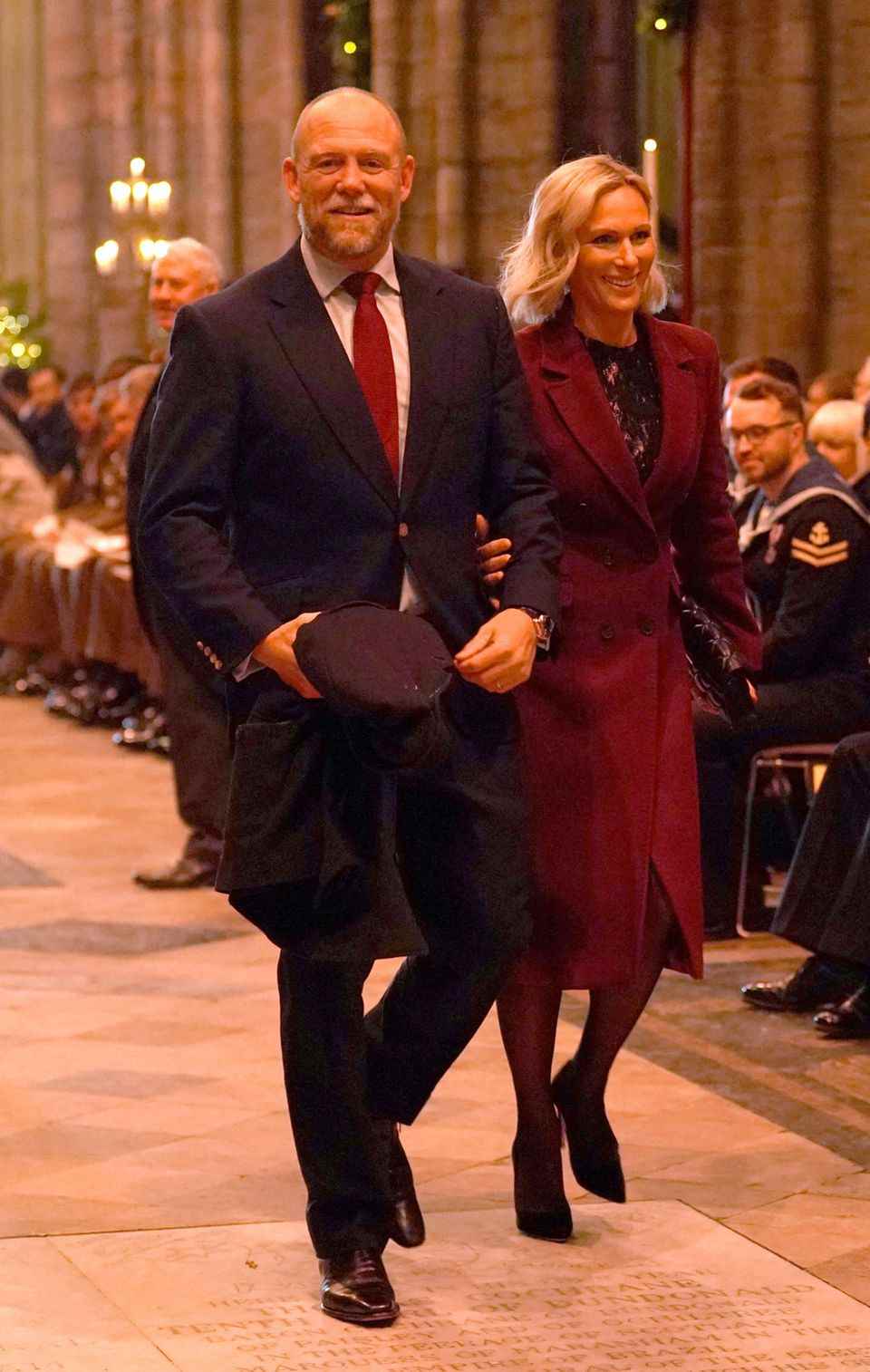 Mike and Zara Tindall at the "Together at Christmas" Christmas Ceremony at Westminster Abbey.