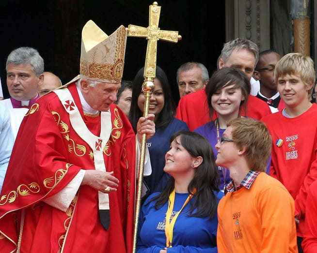 The trip to Great Britain in September 2010 was for the beatification of John Henry Newman and was also overshadowed by the abuse crisis.  Benedict spoke of 