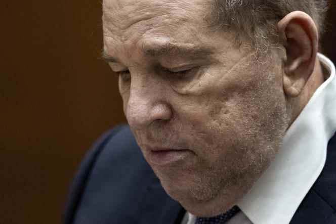 Former film producer Harvey Weinstein during his trial in Los Angeles, California on October 4, 2022.