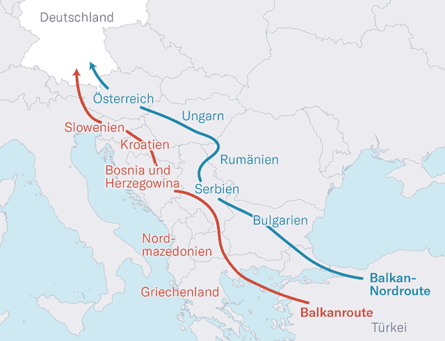 The two Balkan routes