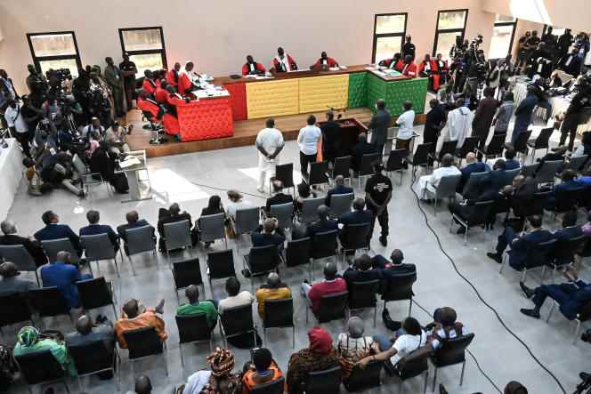 At the opening of the trial, in Conakry, on September 28, 2022.