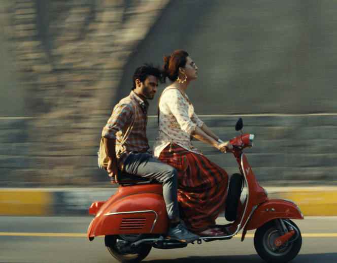 Haider (Ali Junejo), on the left, and Biba (Alina Khan), on the right, in “Joyland”, by Saim Sadiq.