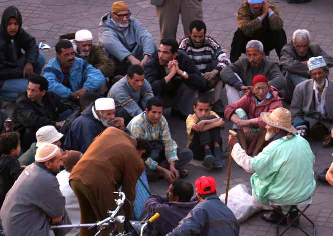 A storyteller in the Jemaa El-Fna square, in Marrakech, in May 2006.