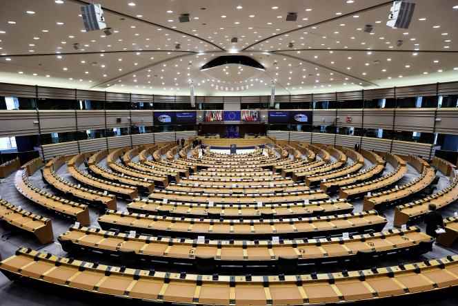 The European Parliament in Brussels, April 26, 2021.