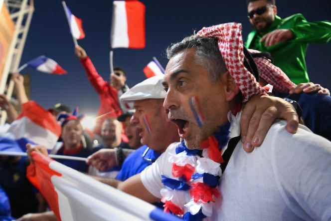 French supporters, before the France-Denmark match, in Doha, November 26, 2022.
