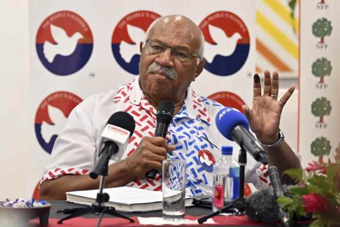 Sitiveni Rabuka, leader of the opposition in the Fiji Islands, Saturday December 18. 