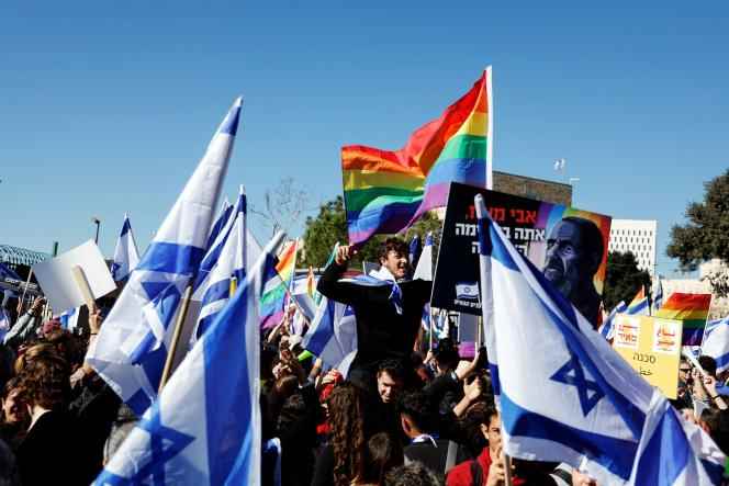 Demonstration against the far-right government of Binyamin Netanyahu outside the Knesset, in Jerusalem, Thursday, December 29, 2022.