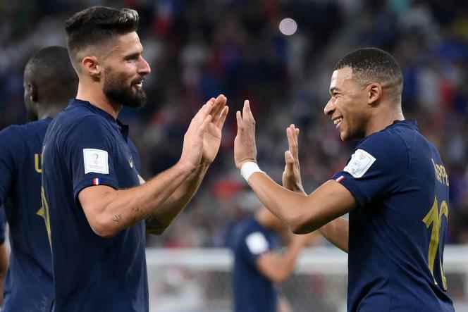 Olivier Giroud and Kylian Mbappé are smiling: Sunday December 4, the Blues beat Poland (3-1) and qualified for the quarter-finals of the World Cup. 