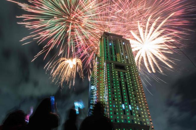 New Year's Eve fireworks in Nairobi on January 1, 2023.