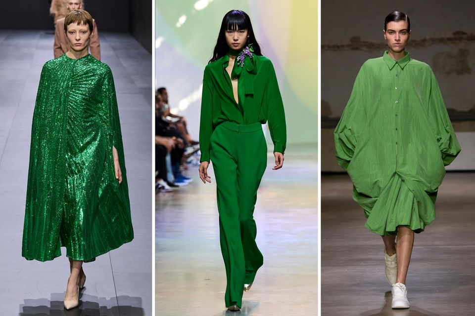 Lush green, seen at: Valentino, Elie Saab, Dawei. 