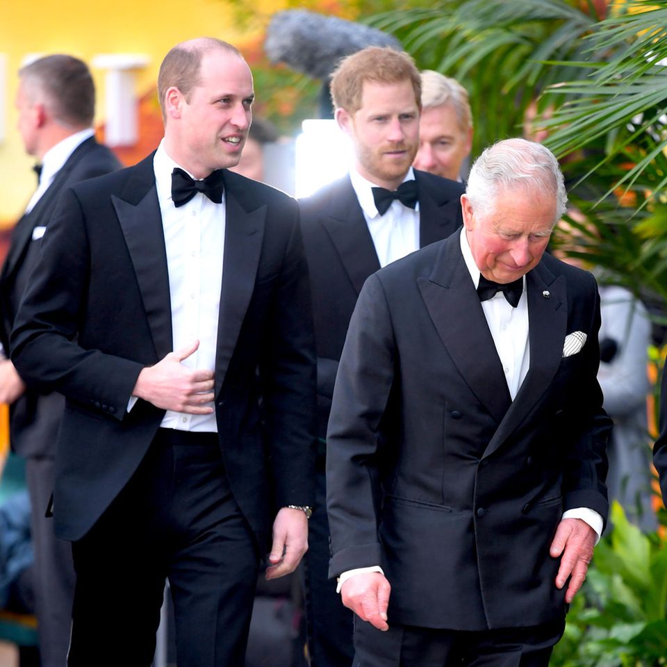 Prince William, Prince Harry and King Charles