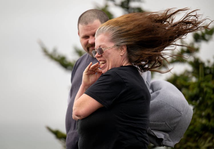 Residents in the state of Oregon, which borders California, are also affected by the strong winds.  The National Weather Service issued a high surf warning for the area, with waves potentially reaching around 10 meters high.