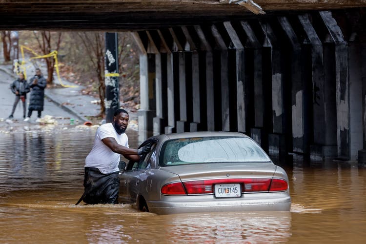 The storm is not just limited to the state of California.  Heavy rain also caused flooding in Georgia. 