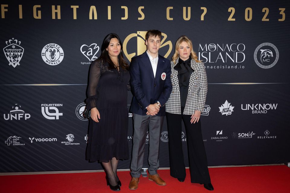 Marie and Louis Ducruet together with Camille Gottlieb.