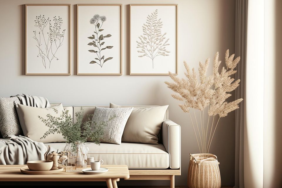 Living room in warm natural tones: 5 furnishing tips that increase your well-being