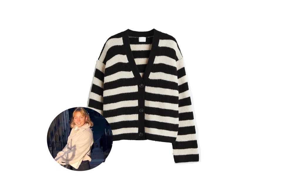 Leonie goes for stripes in January 