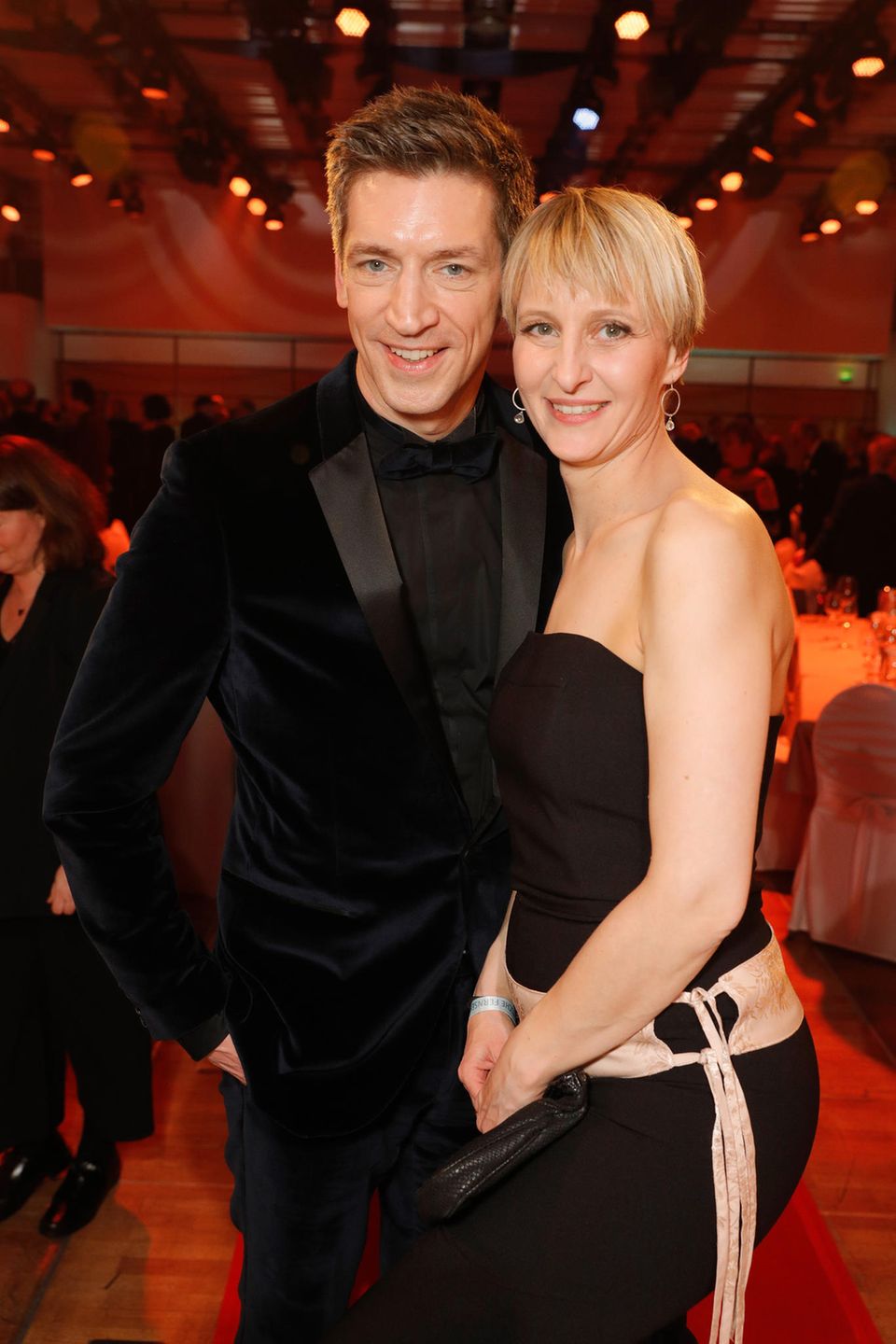 Steffen Hallaschka and his wife Anne at the German TV Awards 2017.