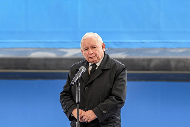 Jaroslaw Kaczynski, leader of the ruling Law and Justice (PiS) party, in Skowronki, in September 2022.