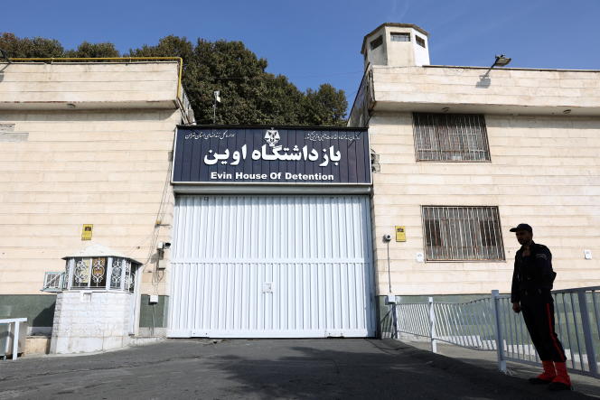 Outside Evin prison in Tehran on October 17, 2022. 