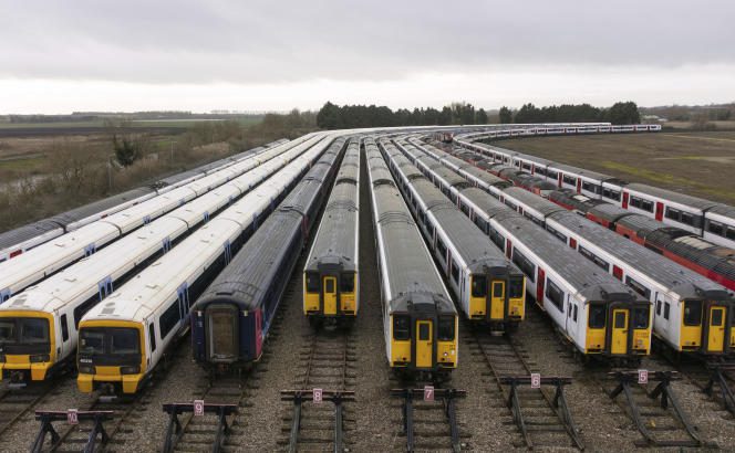 Rail depot in Ely, Cambridgeshire (UK), on Thursday January 5, 2023.