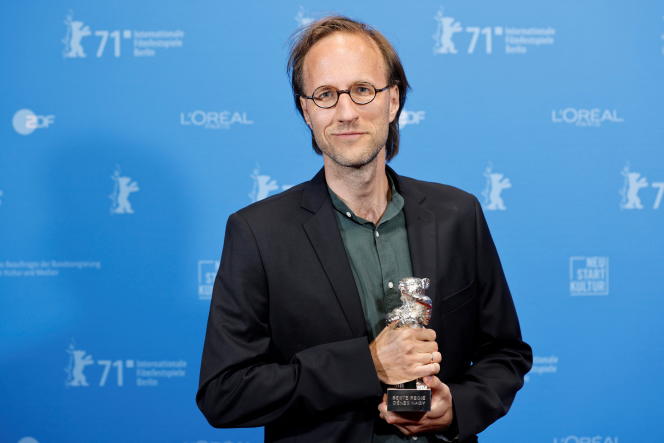 Dénes Nagy, winner of the Silver Bear for Best Director for 'Natural Light', on June 13, 2021, during the 71st Berlin International Film Festival, Germany.
