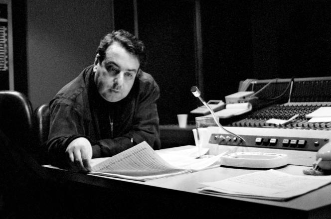Composer Philippe Sarde at Abbey Road studios, London, in 1994.