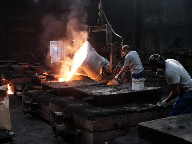 The Dechaumont Foundries in Muret, south of Toulouse, on September 19, 2022. The family business, founded in 1860, has seen its electricity bill double since 2019, going from 750,000 euros to 1.5 million euros.