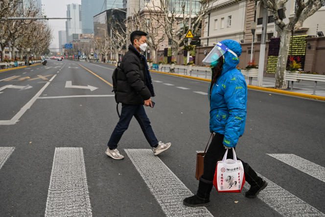 A street in Shanghai, January 9, 2023.