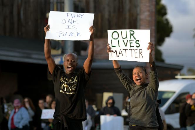 During a rally against the police assault that claimed the life of Tire Nichols, in Venice, California on January 29, 2023. 
