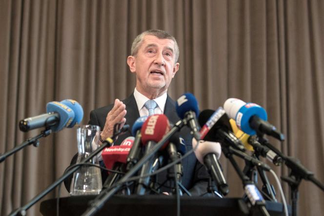 Czech presidential candidate and former prime minister Andrej Babis during a press conference in Pruhonice, Czech Republic, January 9, 2023. 