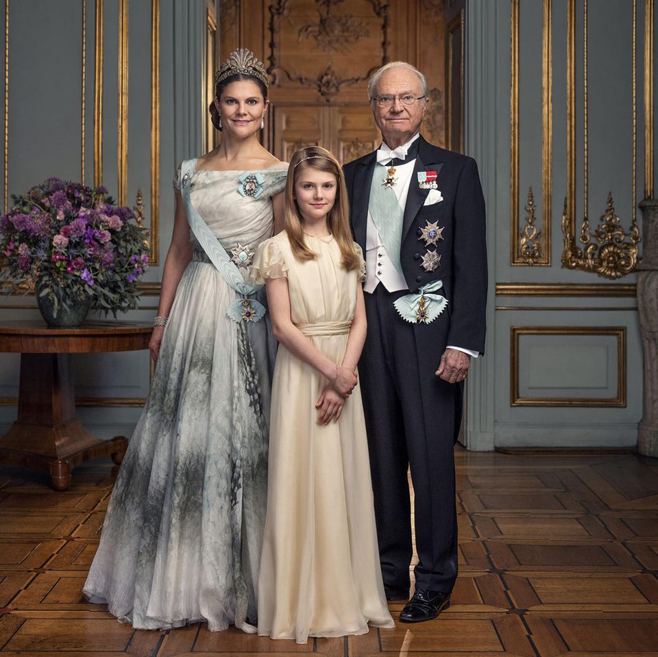 Princess Victoria, Princess Estelle and King Carl Gustaf