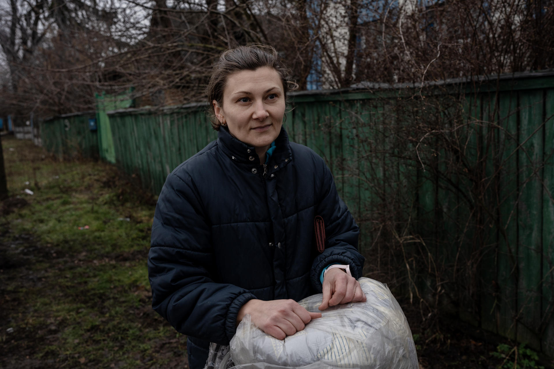 Katerina ordered warm blankets on the Internet, in Zahaltsi (Ukraine), on January 5, 2023.