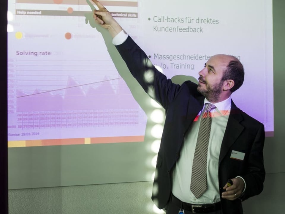 Max Nunziata during a presentation