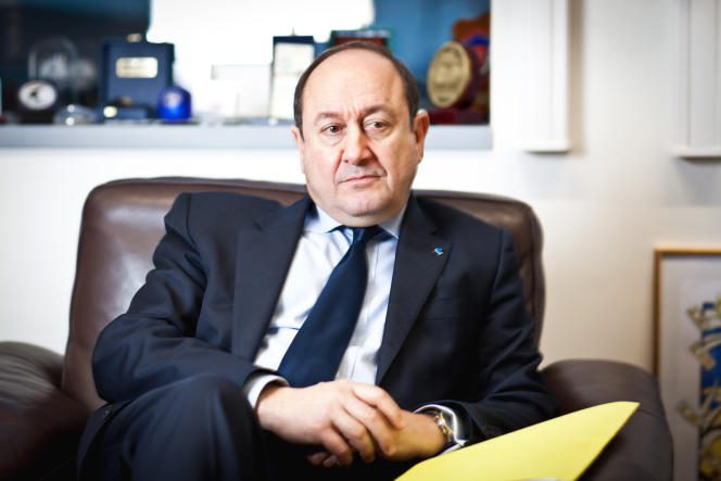 Bernard Squarcini in his DCRI office, in Levallois-Perret (Hauts-de-Seine), in March 2012.