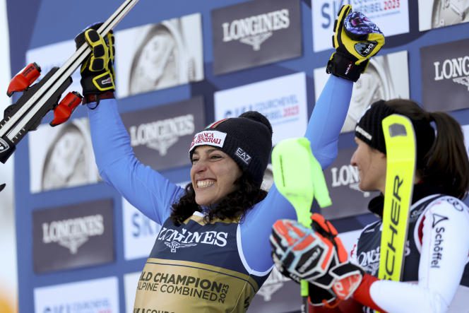 The Italian Federica Brignone crowned combined world champion, in Méribel, Monday February 6.