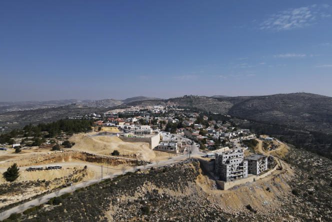 The Israeli settlement of Eli in the central West Bank on February 14, 2023.