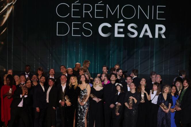 The winners of the 48ᵉ Césars ceremony, in Paris, on February 24, 2023.