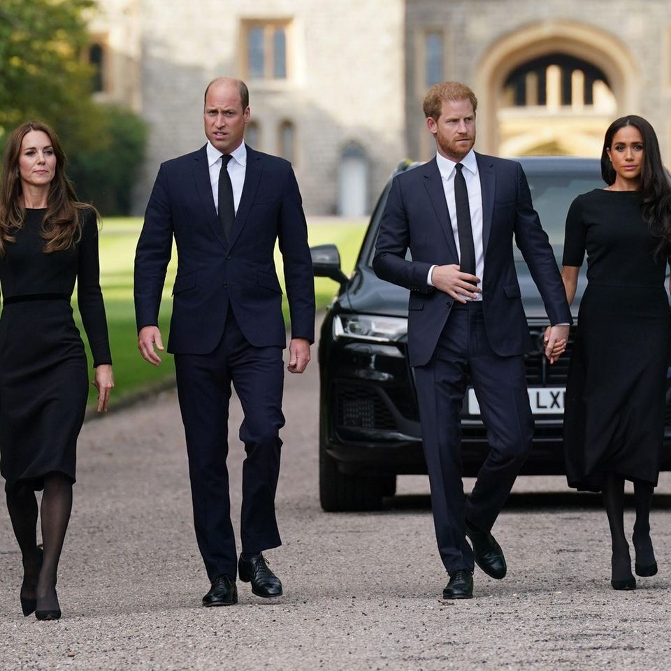 Catherine and William, Prince and Princess of Wales, Prince Harry and Duchess Meghan