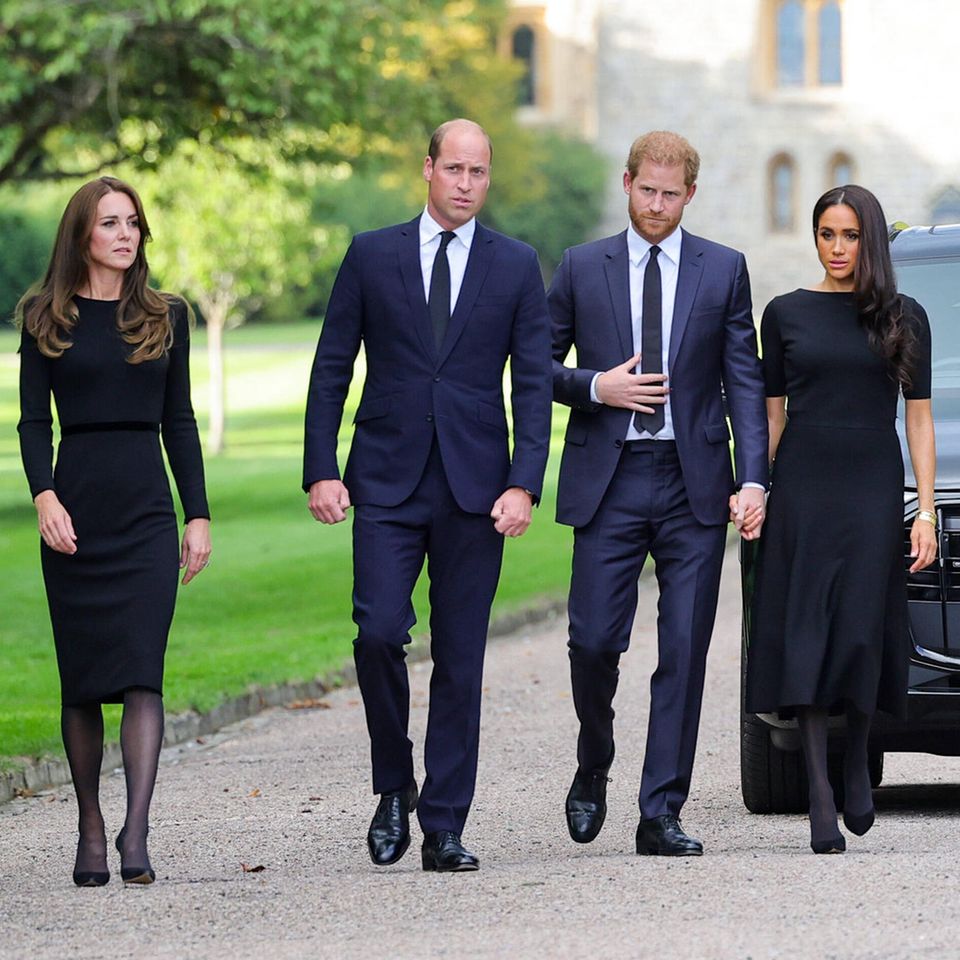 Catherine, Princess of Wales, Prince William, Prince Harry and Duchess Meghan