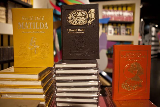 Books by Roald Dahl displayed on a stall in a store in New York on Monday, November 21, 2021. 