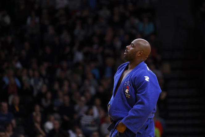 Frenchman Teddy Riner during the Paris tournament, at the Accor Arena, February 5, 2023.