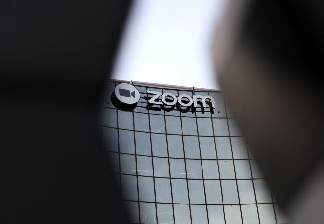 Zoom's headquarters in San Jose, California on February 7, 2023.