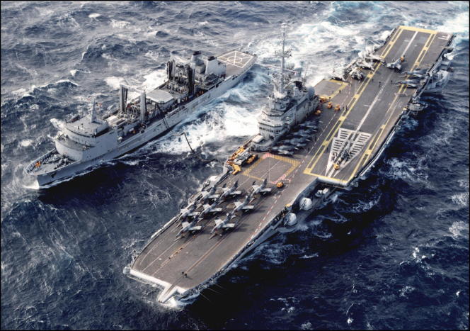 This archive photo taken on February 10, 1994 shows the former French aircraft carrier 