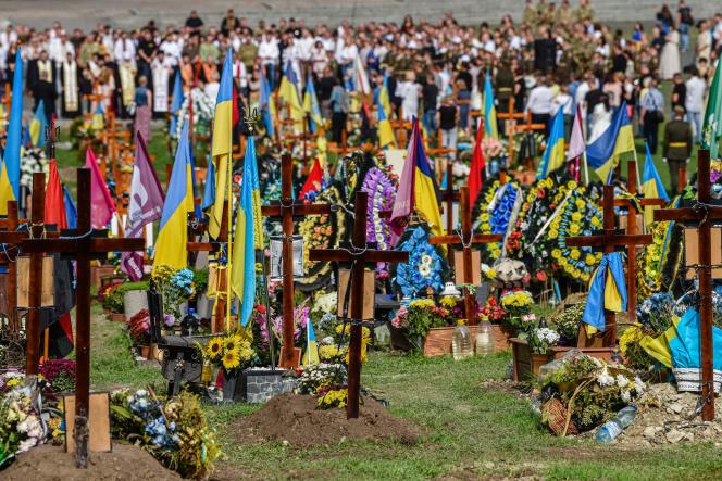 The Lychakivsky cemetery, in Lviv (Ukraine), August 24, 2022.
