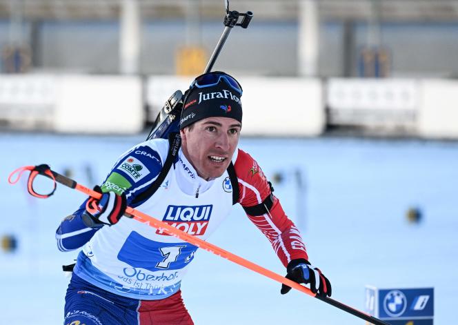 Quentin Fillon Maillet during the mixed relay of the World Championships, in Oberhof (Germany), February 8, 2023.