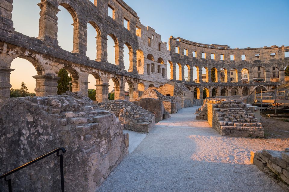 Picture-book city of Istria: Old amphitheater