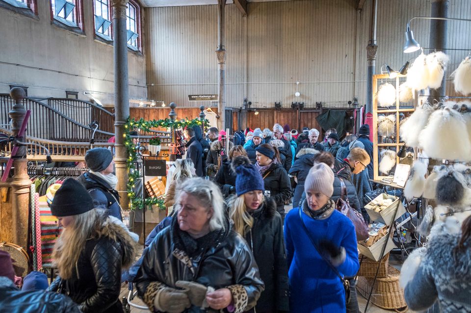 Annual Christmas market at the Royal Court Stables in Stockholm.