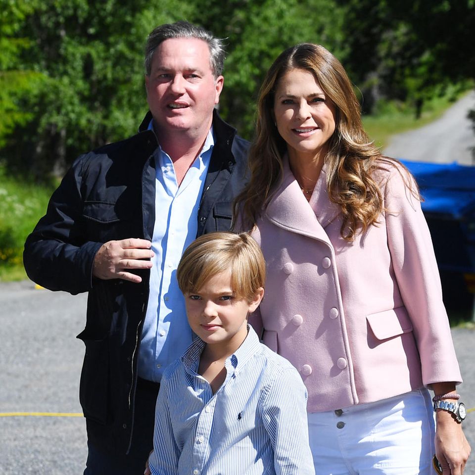 Princess Madeleine, Chris O'Neill and their son Prince Nicolas