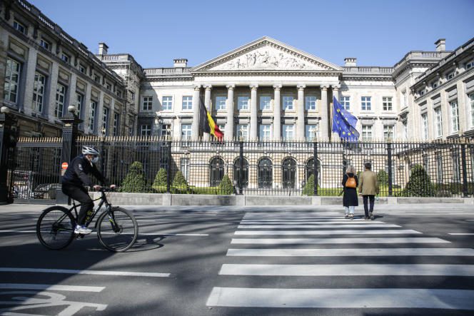 The Belgian Federal Parliament, in Brussels, in April 2020.