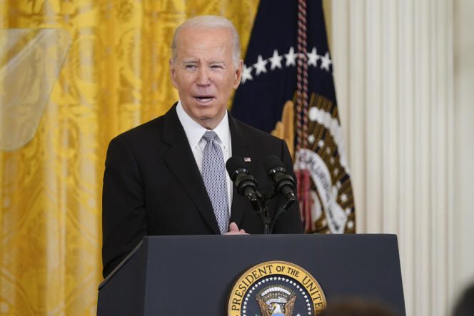 Joe Biden at the White House in Washington on March 20, 2023.